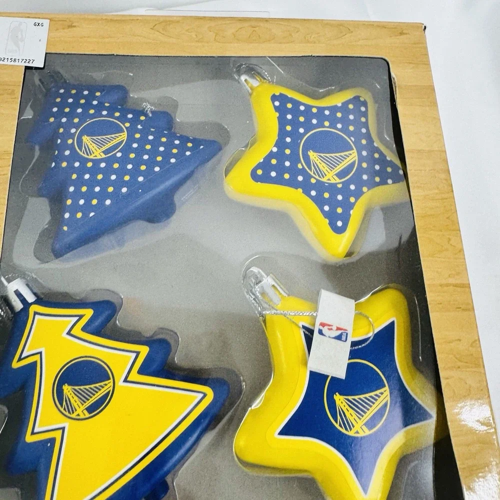 Golden State Warriors NBA‎ Christmas Ornaments Set Of 6